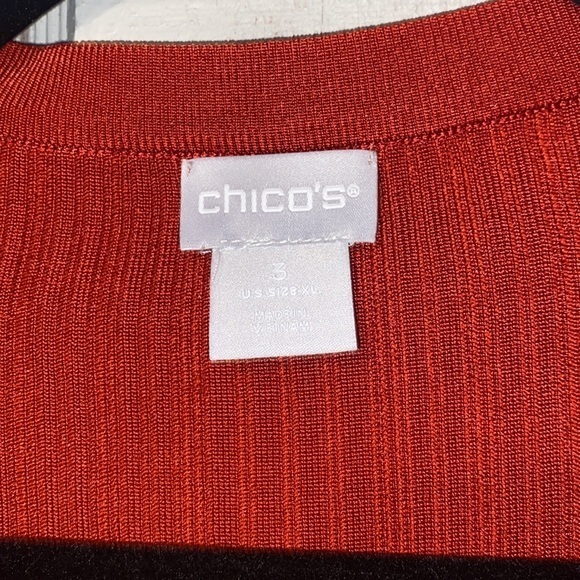 Chico’s long cardigan women’s size 3 burnt orange with pockets‎ - Picture 2 of 6